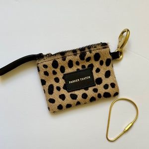 Parker Thatch leopard pouch plus bag charm holder.